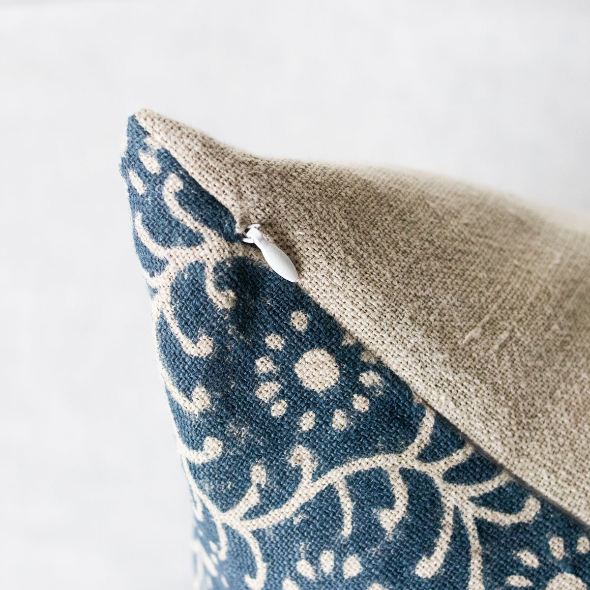 Linen Block Printed Pillow Cover | Kochin