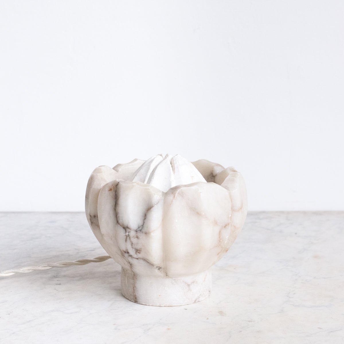 Marble Lotus Lamp