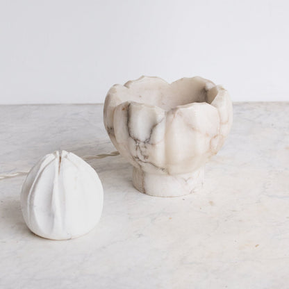 Marble Lotus Lamp