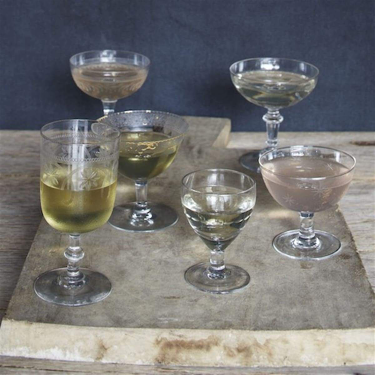 Pair of Glamorous Vintage Apero Glasses