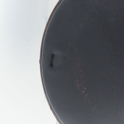 Petite Side Table with Leather Top