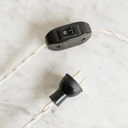 Petite Stoneware Lamp with Hemp Shade