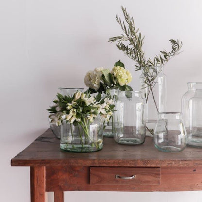 Tall Narrow Blown Glass Pickling Jar