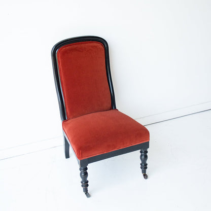 Velvet Napoleon III Chair