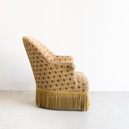 Vintage Chenille Crapaud Chair