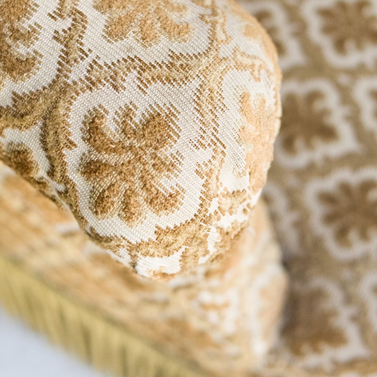 Vintage Chenille Crapaud Chair