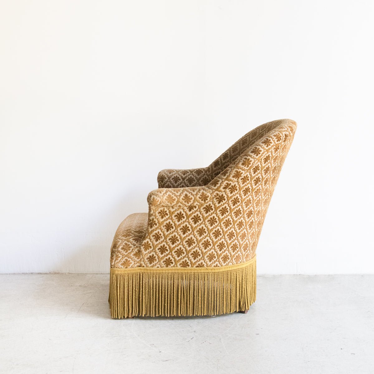 Vintage Chenille Crapaud Chair