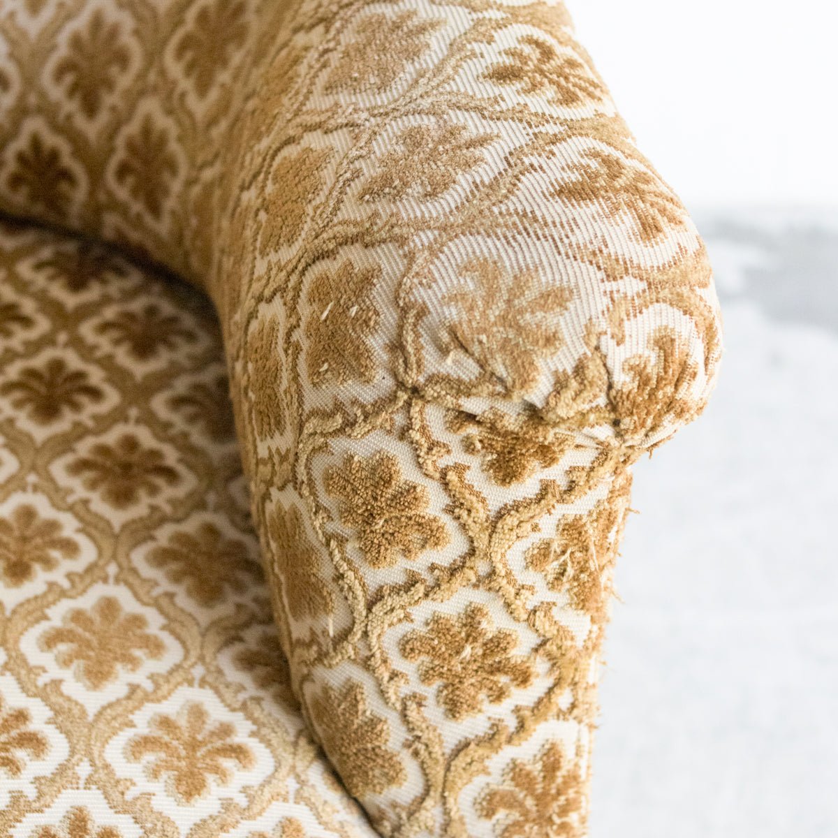 Vintage Chenille Crapaud Chair