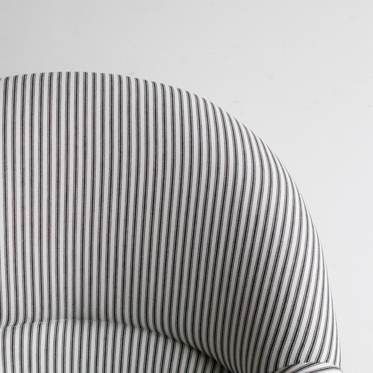 Vintage Crapaud Arm Chair | Ticking Stripe