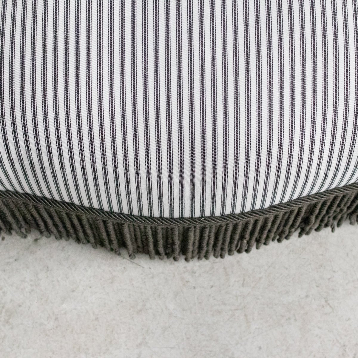 Vintage Crapaud Arm Chair | Ticking Stripe