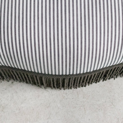 Vintage Crapaud Arm Chair | Ticking Stripe