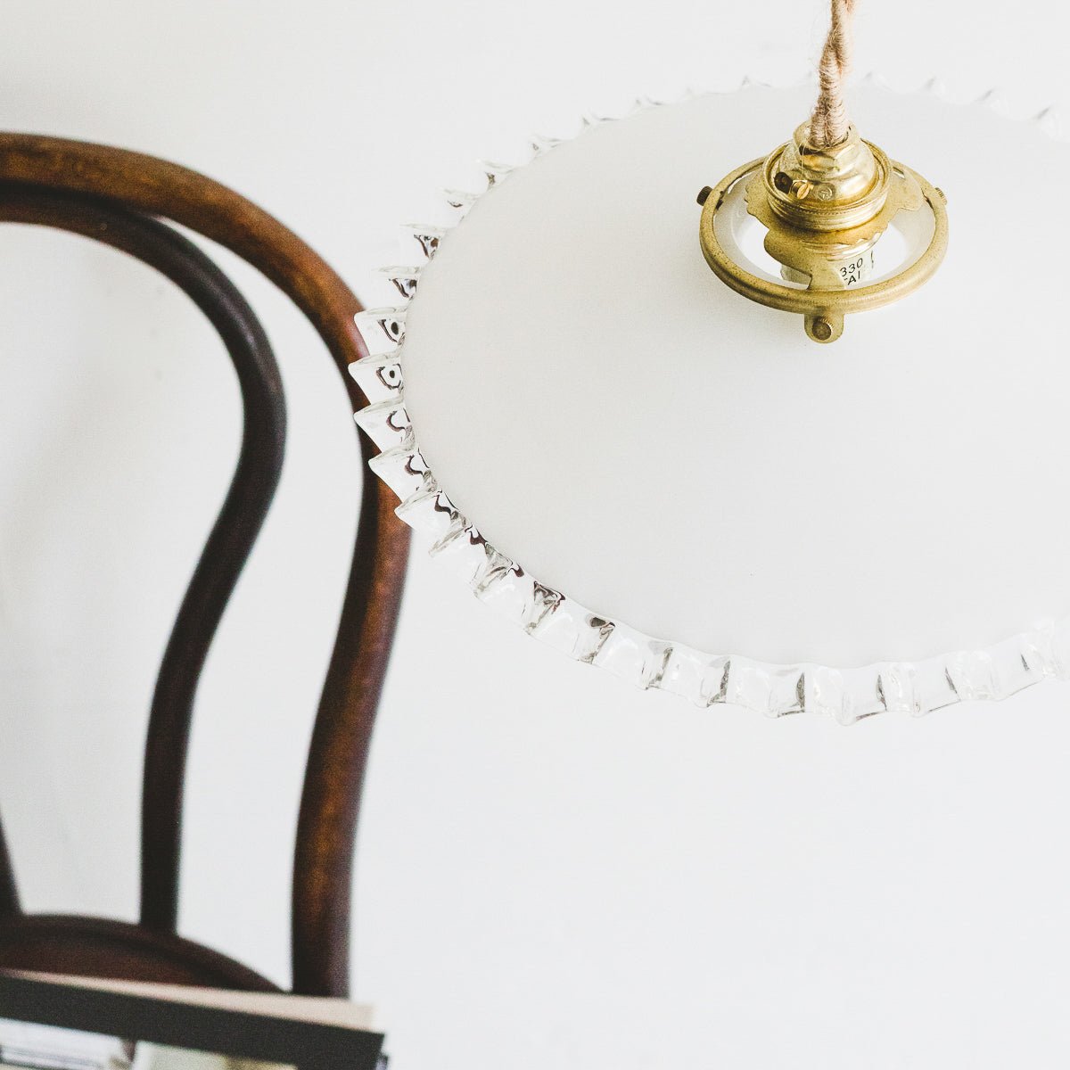 Vintage Milk Glass Pendant