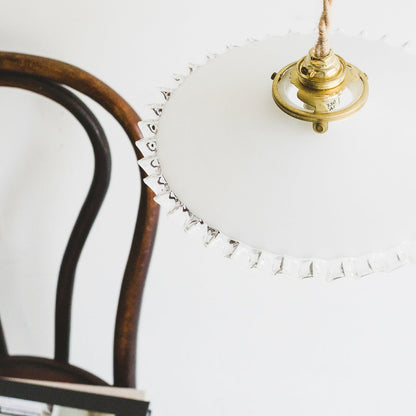 Vintage Milk Glass Pendant