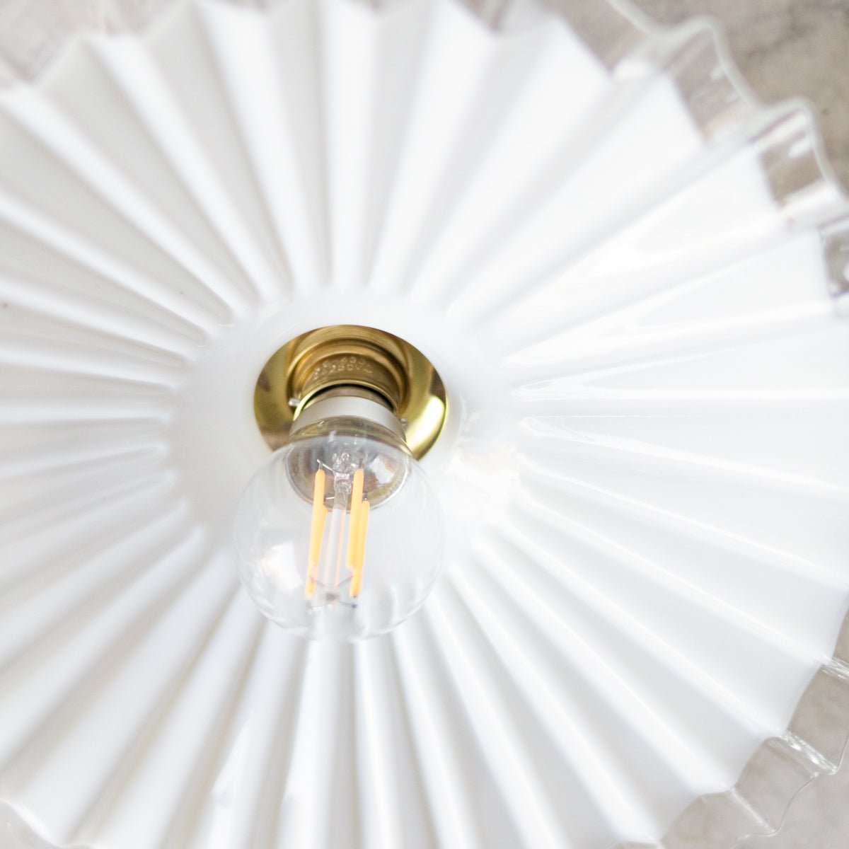 Vintage Milk Glass Pendant