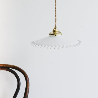 Vintage Milk Glass Pendant