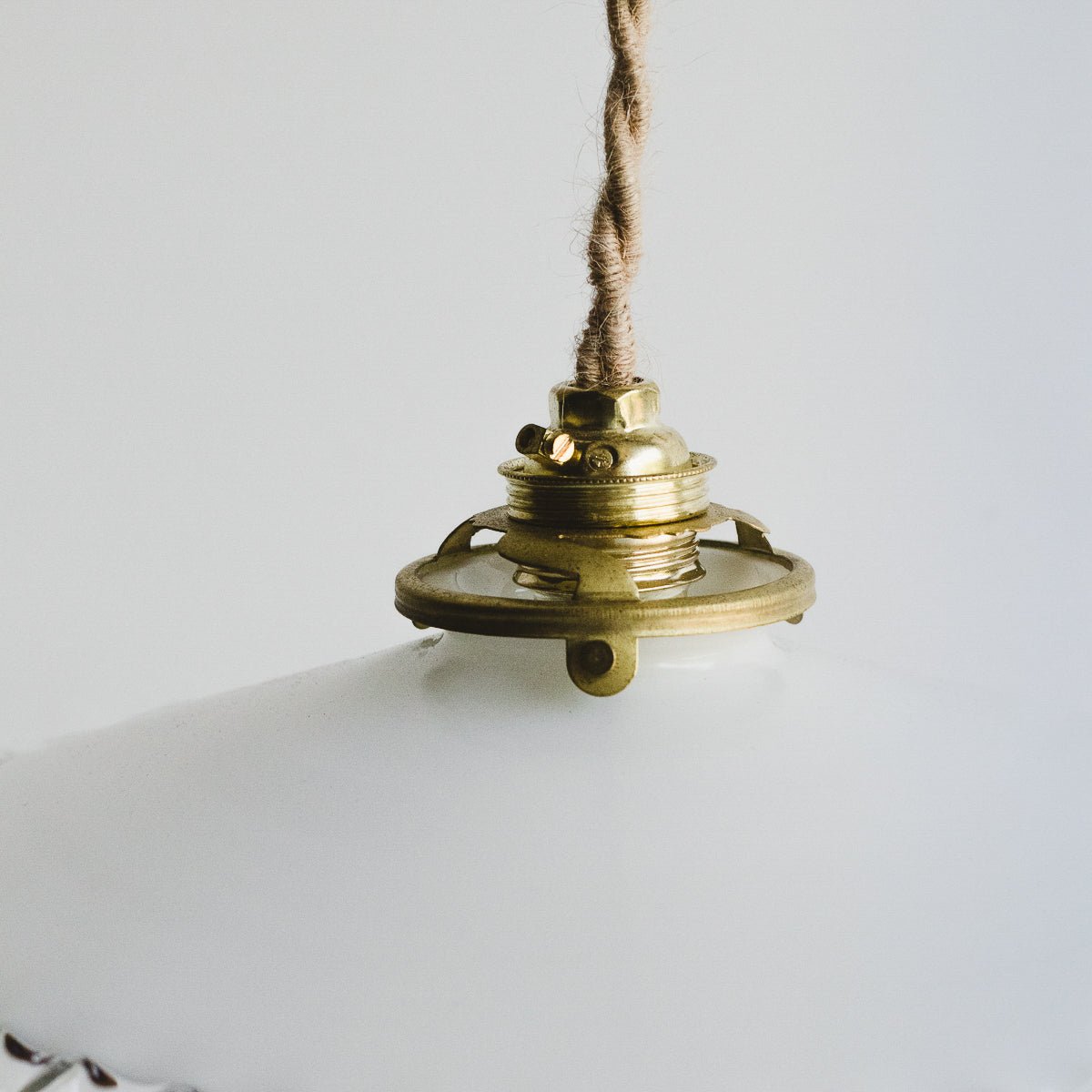 Vintage Milk Glass Pendant