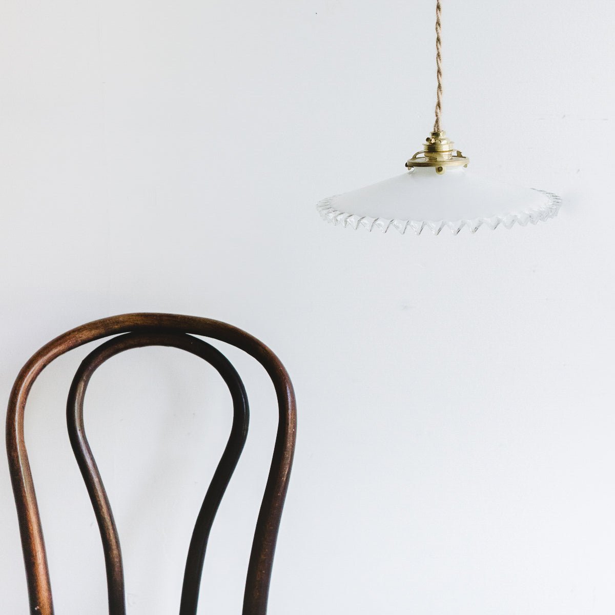 Vintage Milk Glass Pendant