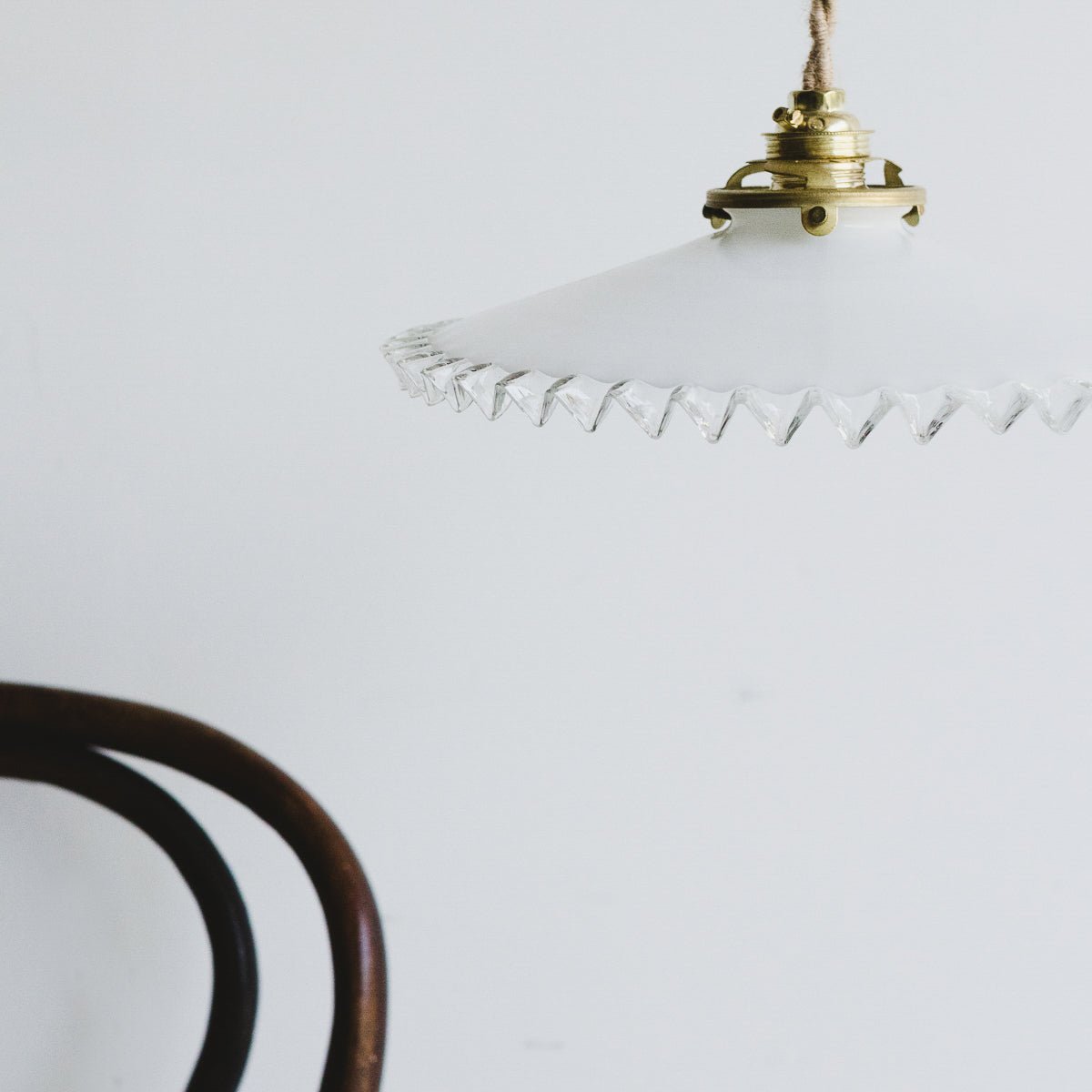 Vintage Milk Glass Pendant