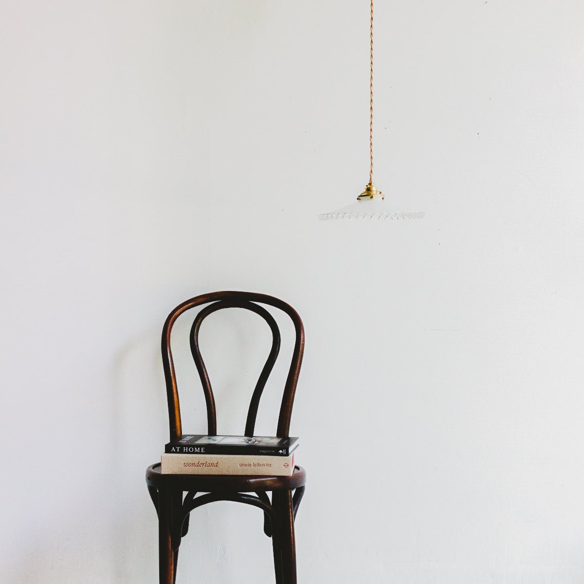 Vintage Milk Glass Pendant