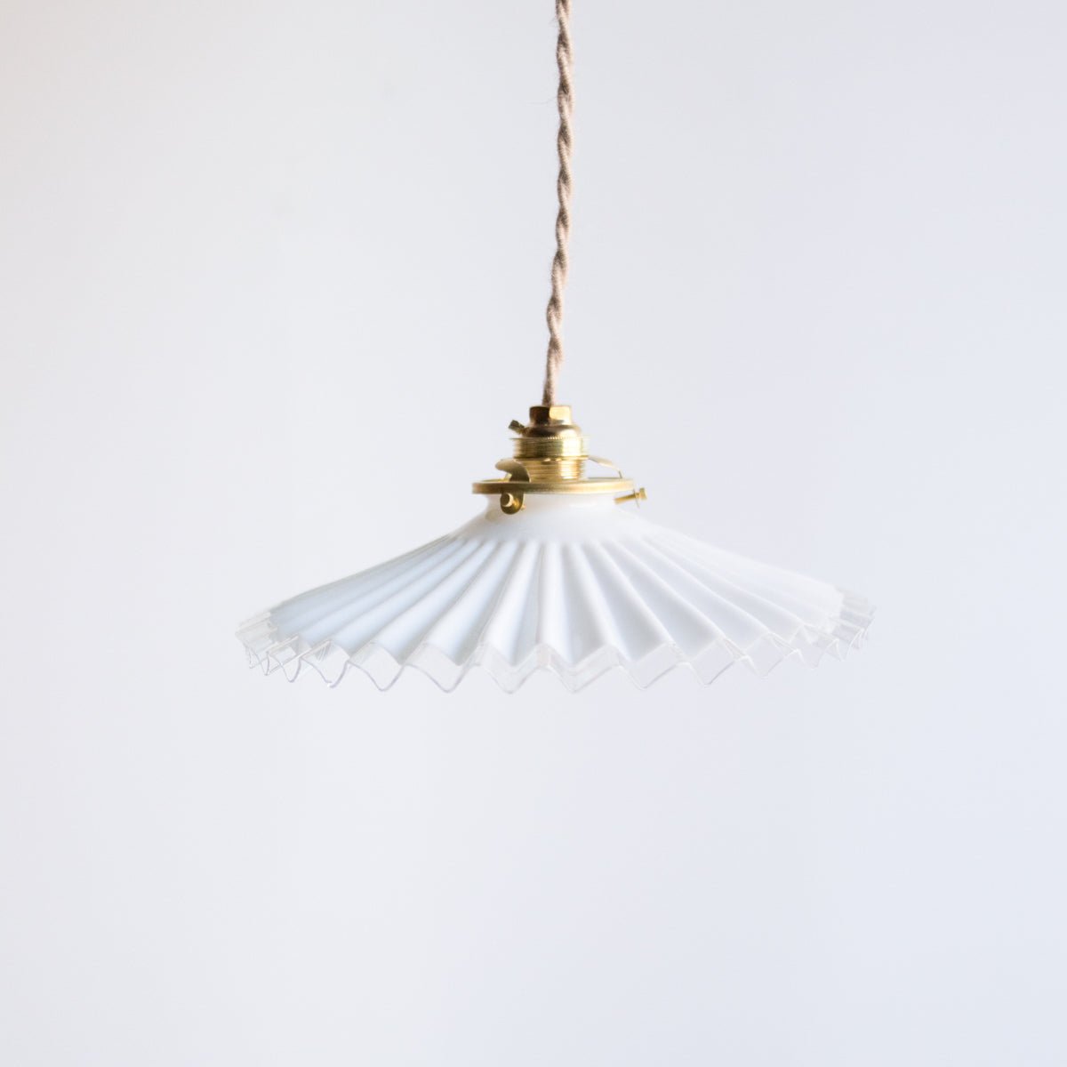 Vintage Milk Glass Pendant