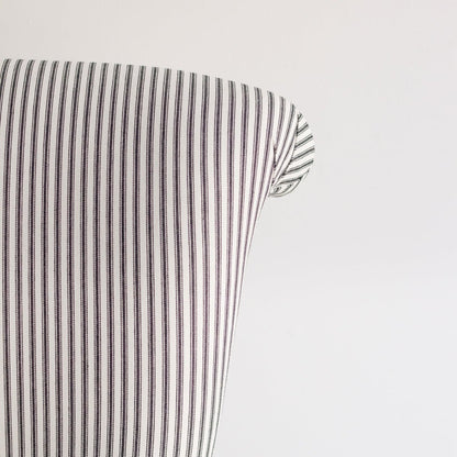 Vintage Napoleon Arm Chair | Black Ticking Stripe