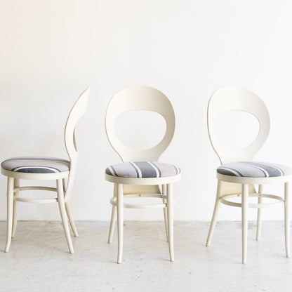 Vintage Seagull Chair with Mattress Ticking Seat