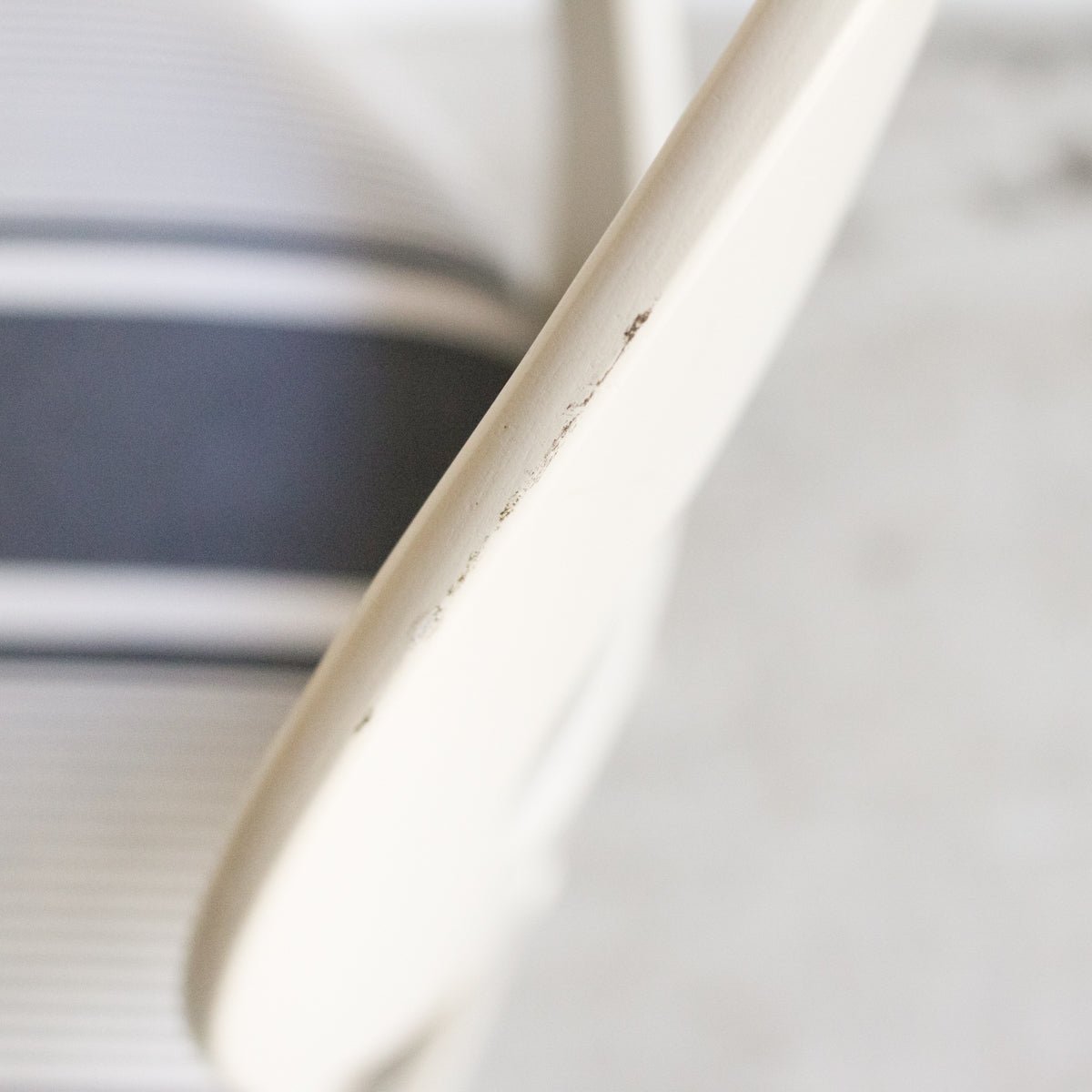 Vintage Seagull Chair with Mattress Ticking Seat