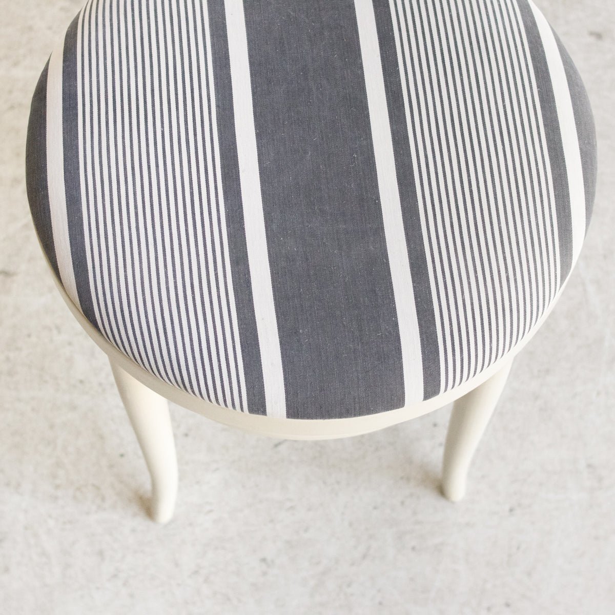 Vintage Seagull Chair with Mattress Ticking Seat