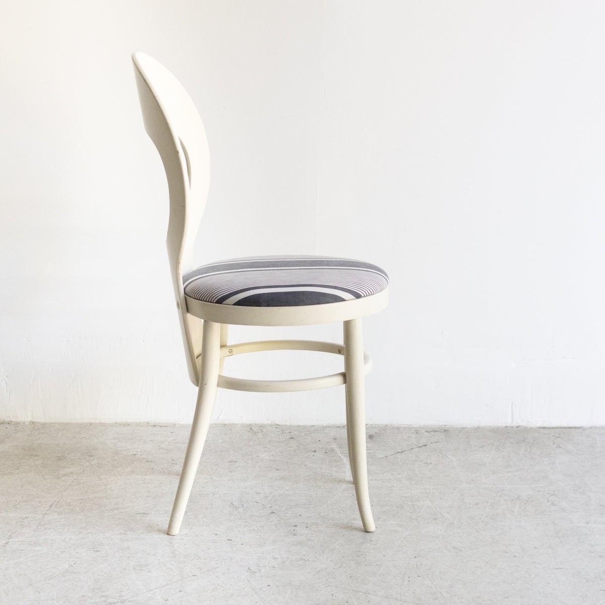 Vintage Seagull Chair with Mattress Ticking Seat