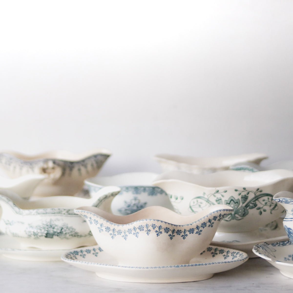 Vintage Transferware Gravy Boat
