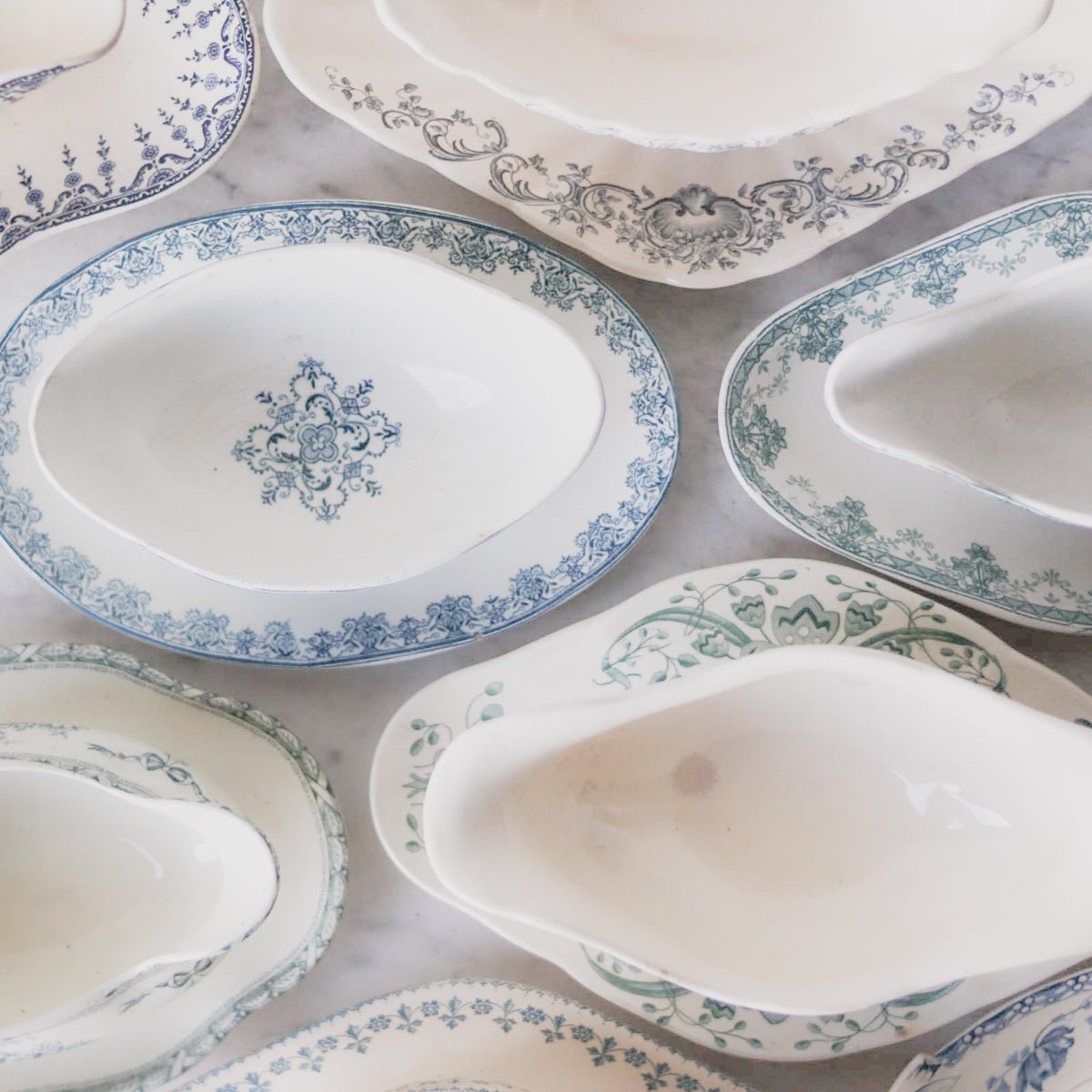 Vintage Transferware Gravy Boat