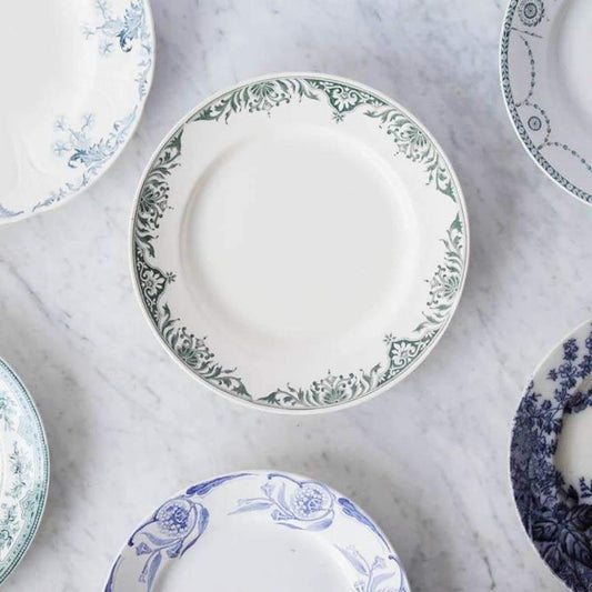 Vintage Transferware Plates & Bowls Set of 4